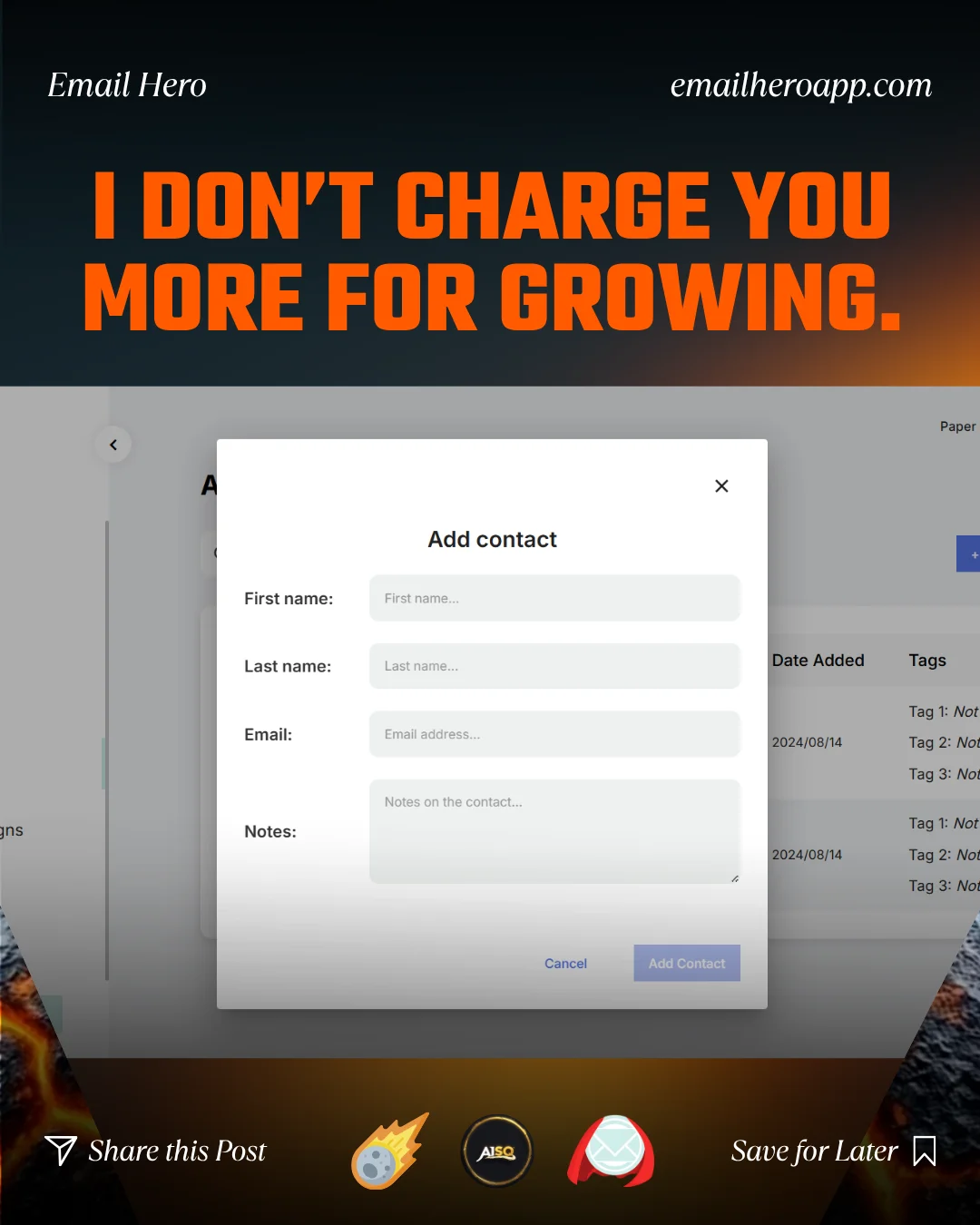 Email Hero - AISQ Meteor