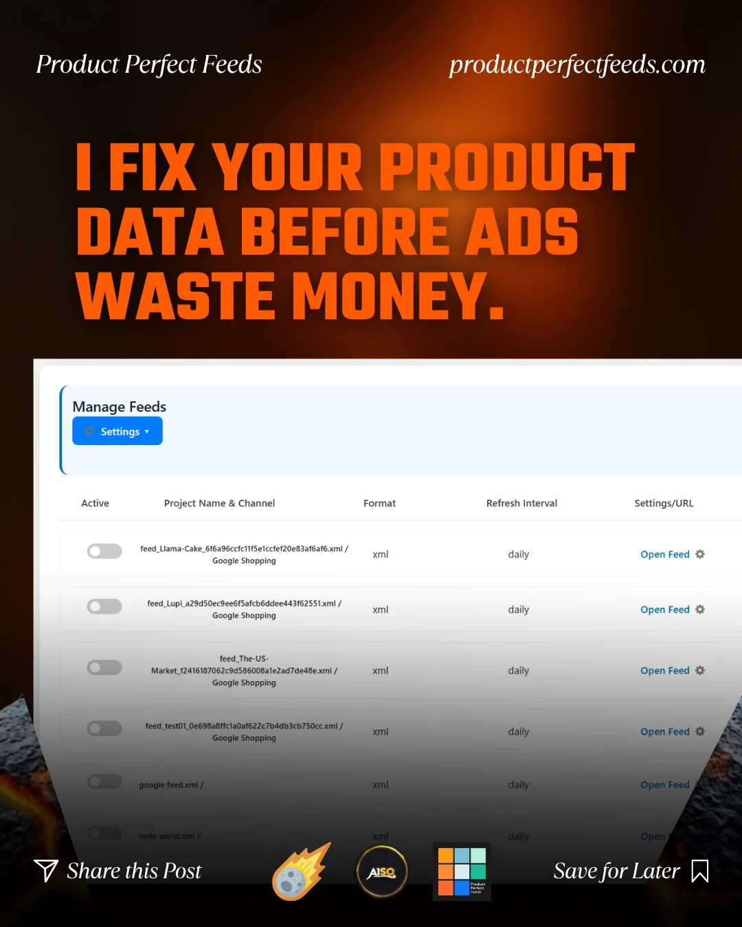 Product Perfect Feeds - AISQ Meteor