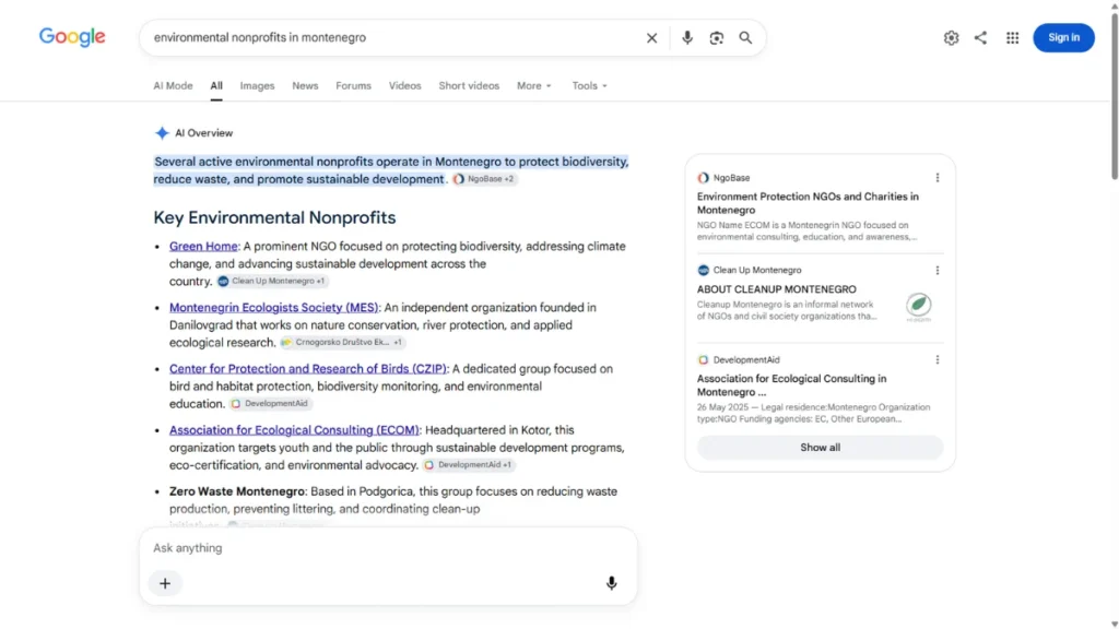 Generative Engine Optimization for Non-Profits